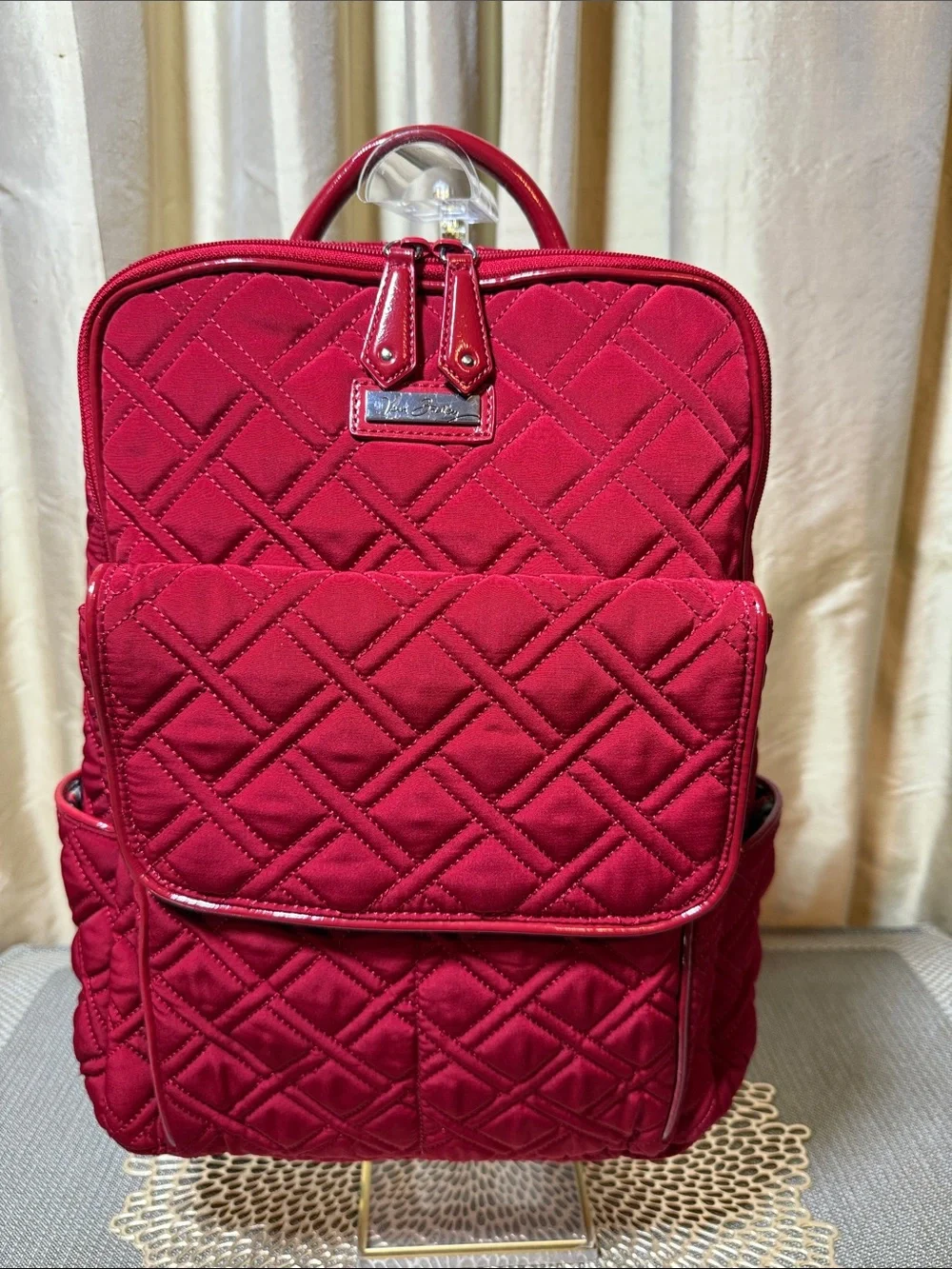 Vera Bradley Quilted Backpack- Red